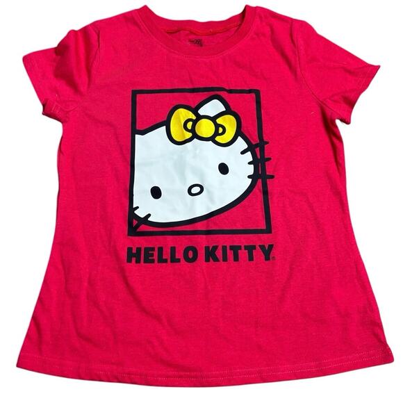 Hello Kitty Girls Red Graphic T-Shirt Size 12 Sanrio NWT - Picture 1 of 7